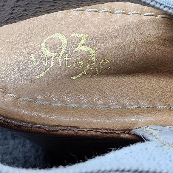 93 Vintage Dallas 2 Shoes Womens Size 9.5M Gray Wedge Sandals Fabric Comfortable - Picture 4 of 9